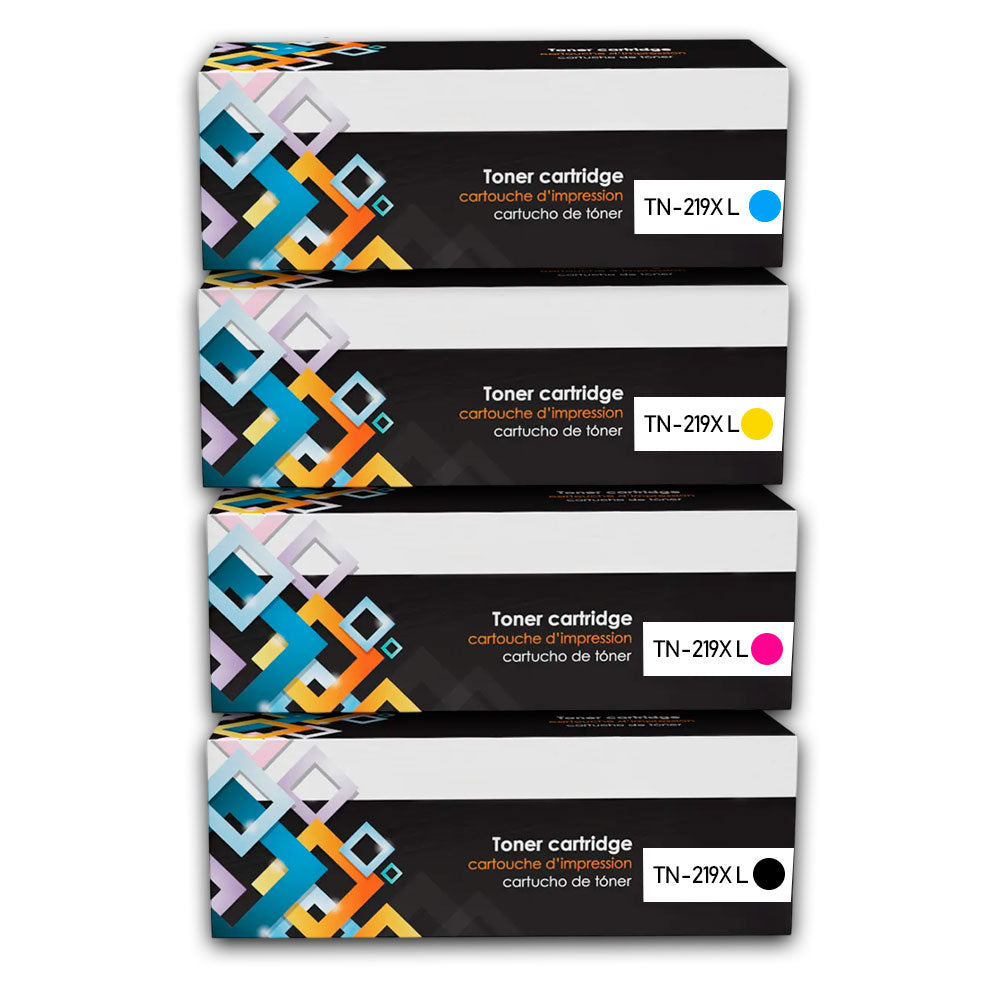 Kit de Toner Brother TN 219XL Negro y colores L3560CDW Compatible