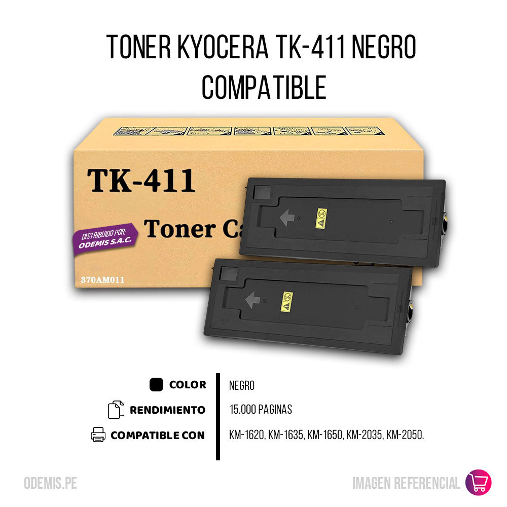 Toner Kyocera TK-411 Negro 15.000 Pag KM-1620 Compatible