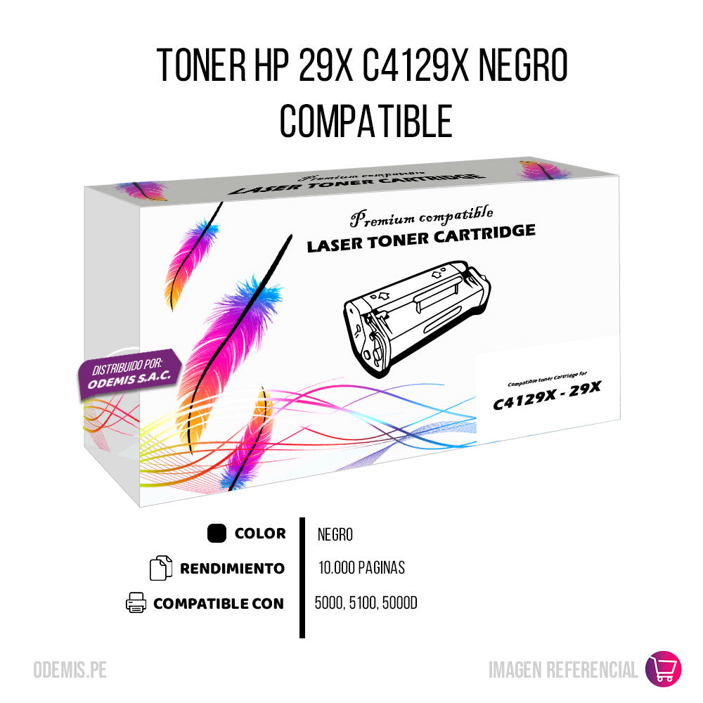 Toner HP 29X C4129X Negro 10.000 Pag Para 5000 Compatible