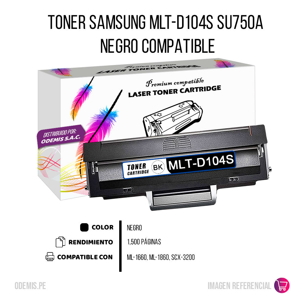 Toner Samsung MLT-D104S SU750A Negro 1.5K Pag SCX-3200 Compatible