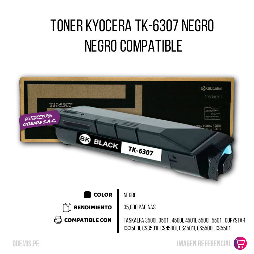 Toner Kyocera TK-6307 Negro 35.000 Pag 4500i Compatible