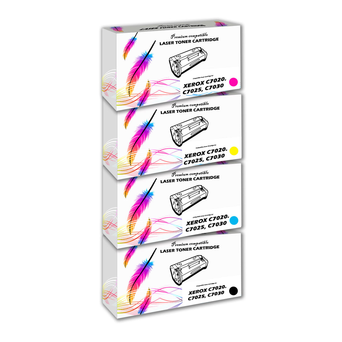 Kit de Toner Xerox C7020, C7025, C7030 CYMK Compatible