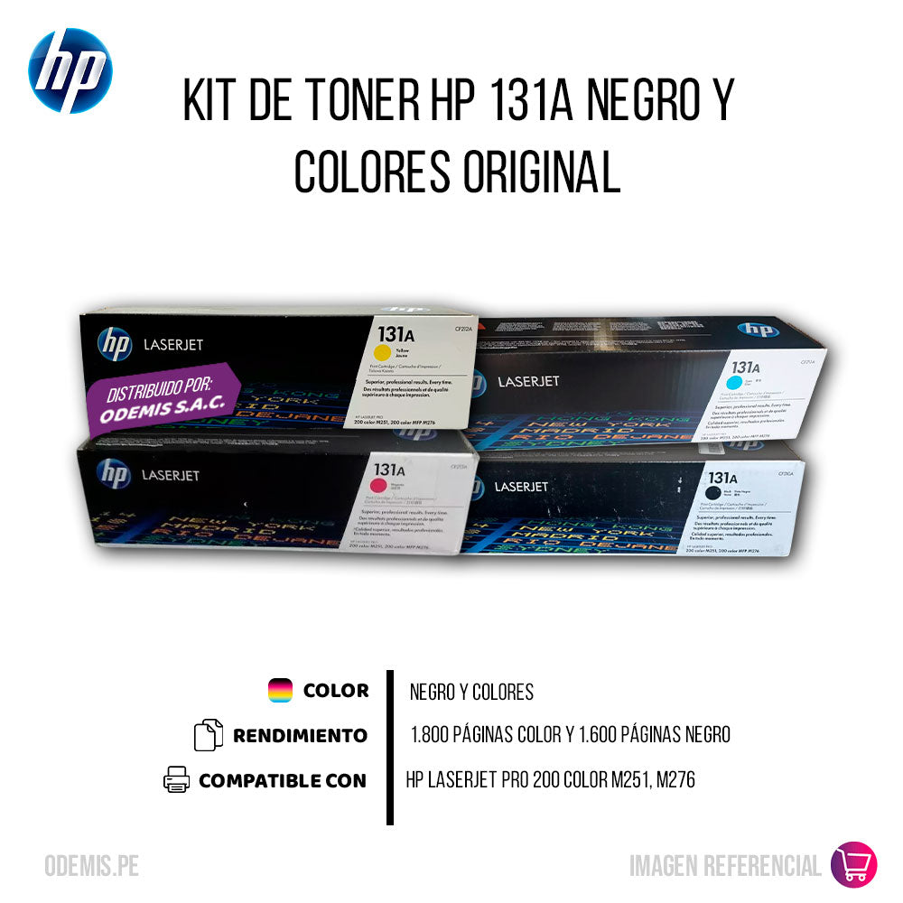 Kit de Toner HP 131A CYMK M251, M276n, M251nw Original