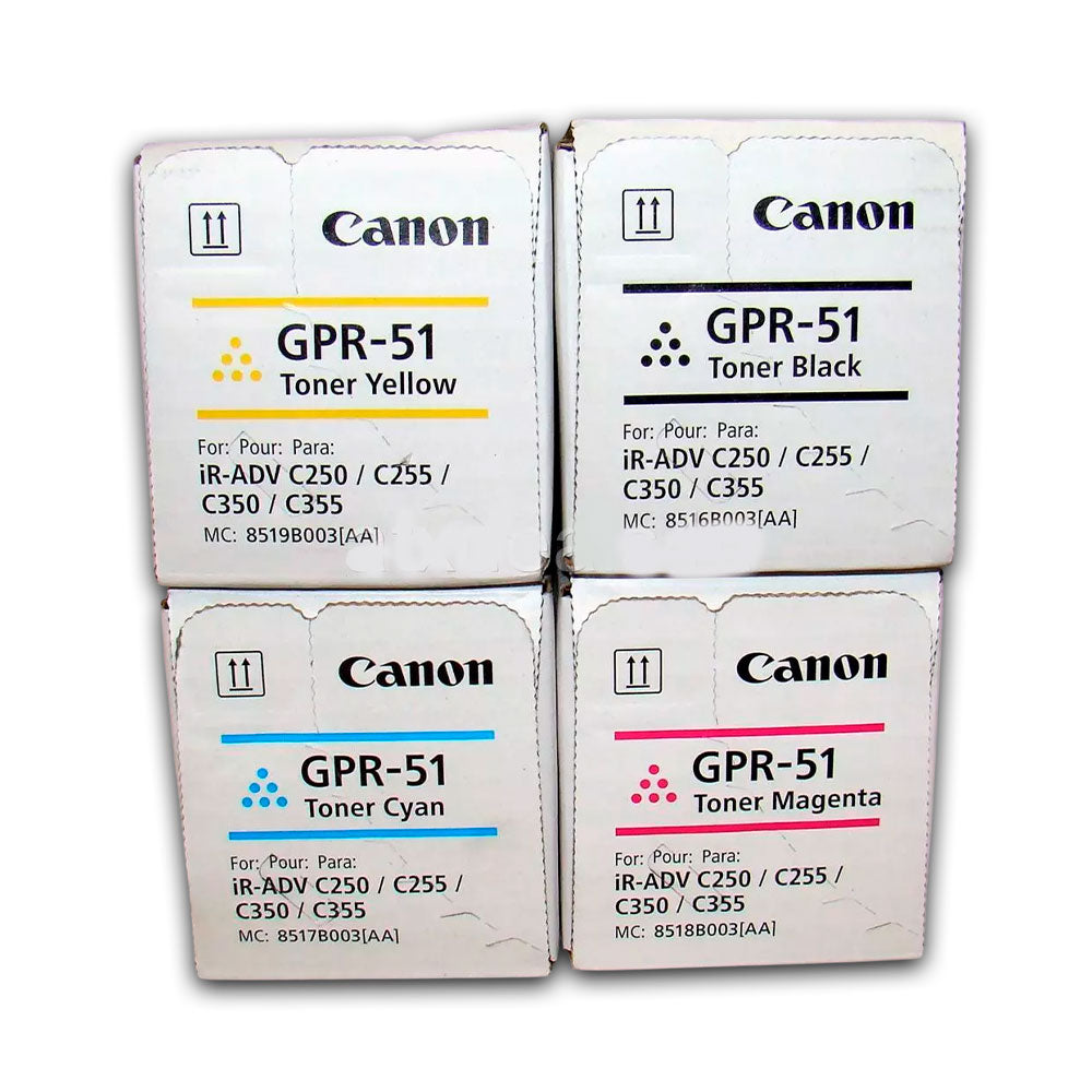 Kit de Toner Canon GPR-51 Negro y color C250iF, C350iF Original