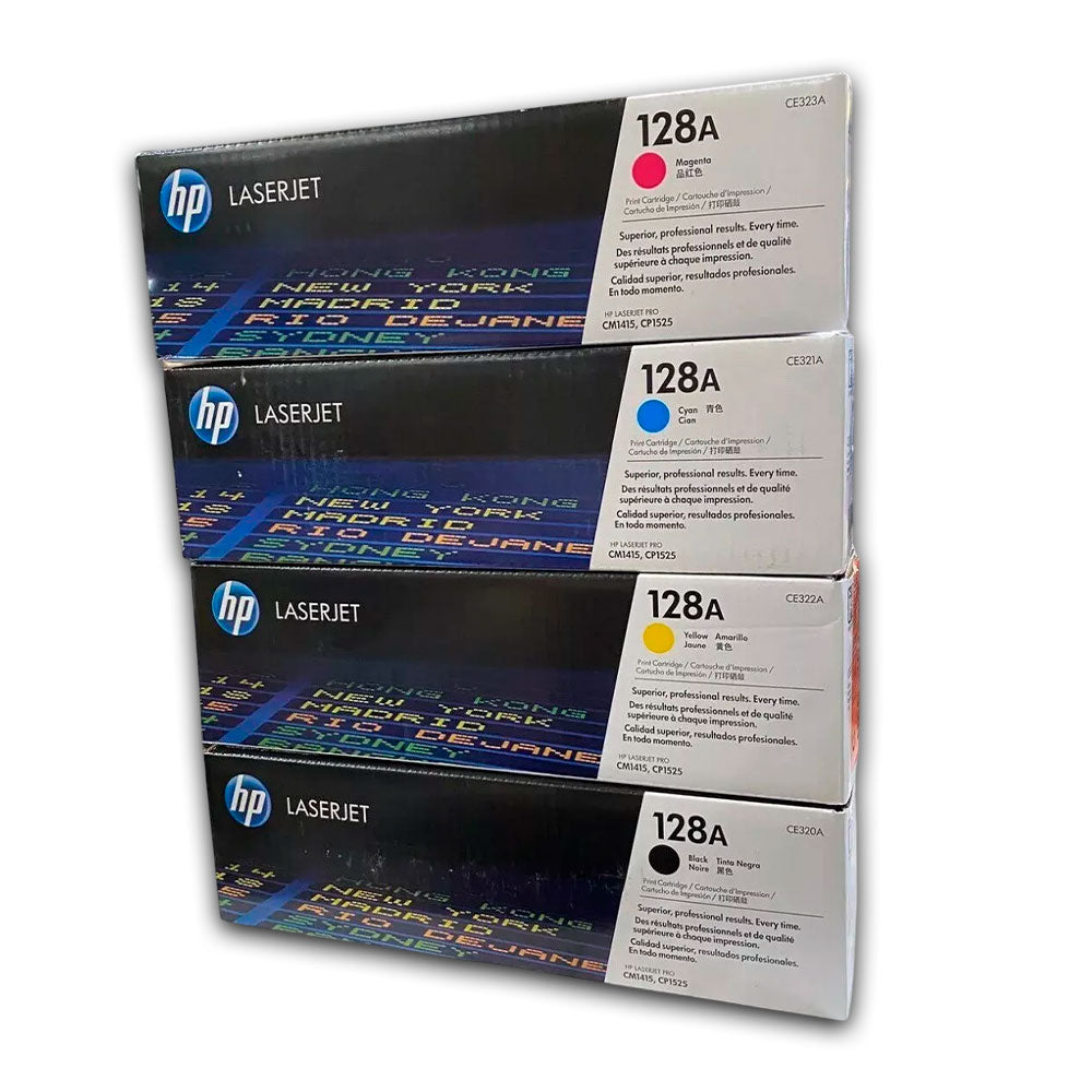 Kit de toner HP 128A CYMK CM1410, CM1415, CP1525NW Original