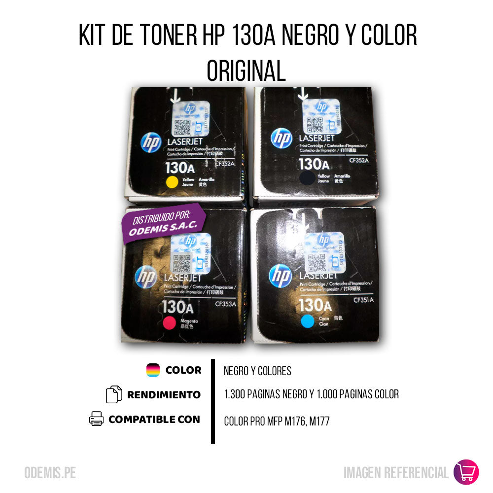 Kit de toner HP 130A CYMK M176n, M177fw Original