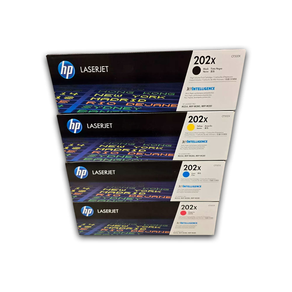 Kit de toner HP 202X CYMK M254dw, M281fdn, M280nw Original