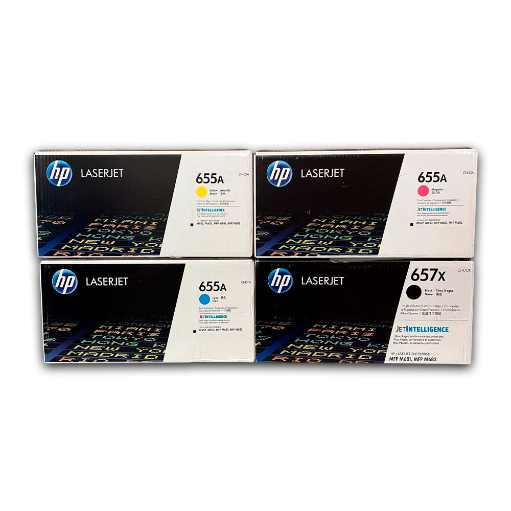 Kit de toner HP 655A CYMK M652dn, M681dh, M682z Original