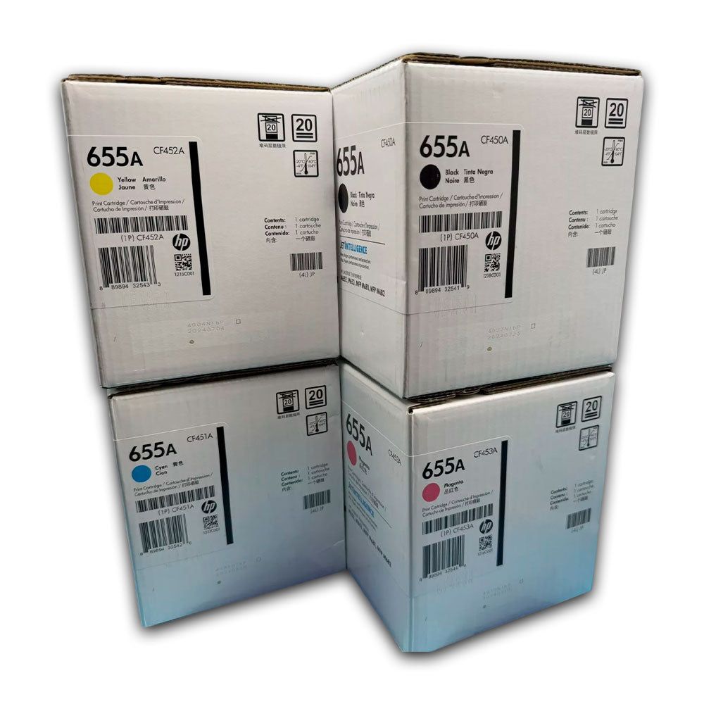 Kit de toner HP 655A CYMK M652dn, M681dh, M682z Original