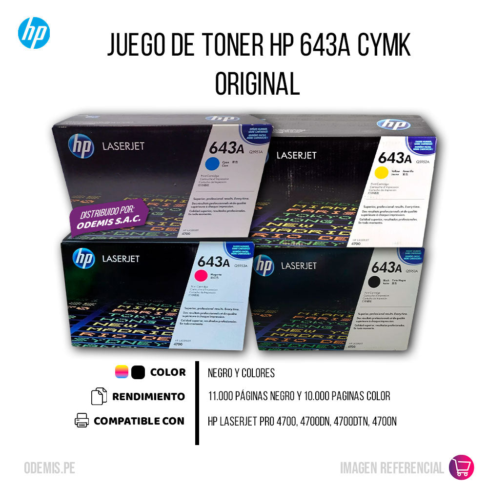 Kit de toner HP 643A CYMK 4700dn, 4700dtn Original