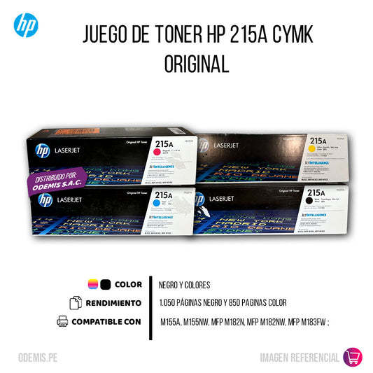 Kit de toner HP 215A CYMK M155a, M182nw, M183fw Original