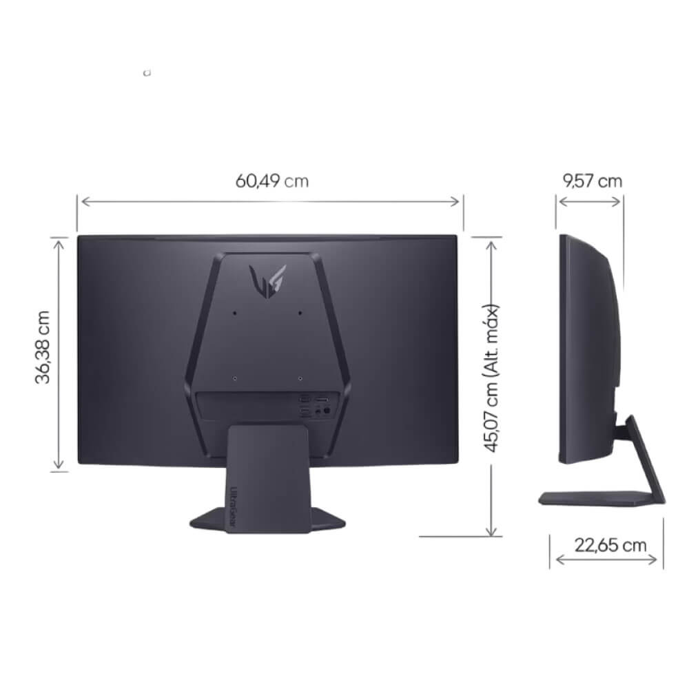 Monitor LG 27GS60QC-B 27" Curvo 180Hz, 1ms, VA, QHD FreeSync