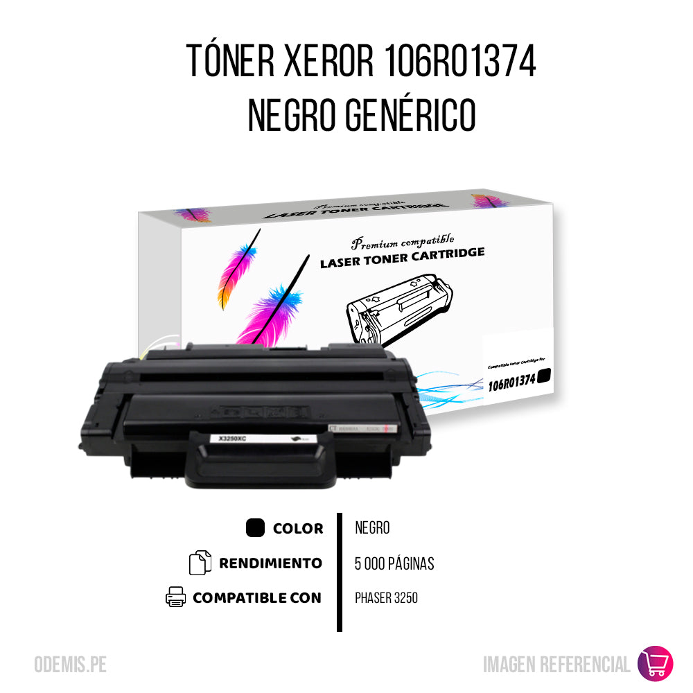 Toner Xerox 106R01374 Negro 5K Pág. 3250 Compatible