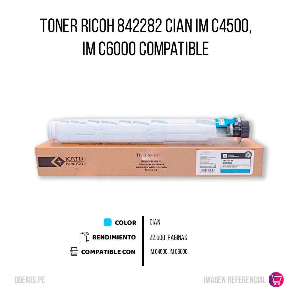 Toner Ricoh 842282 Cian 400g IM C4500. IM C6000 Compatible
