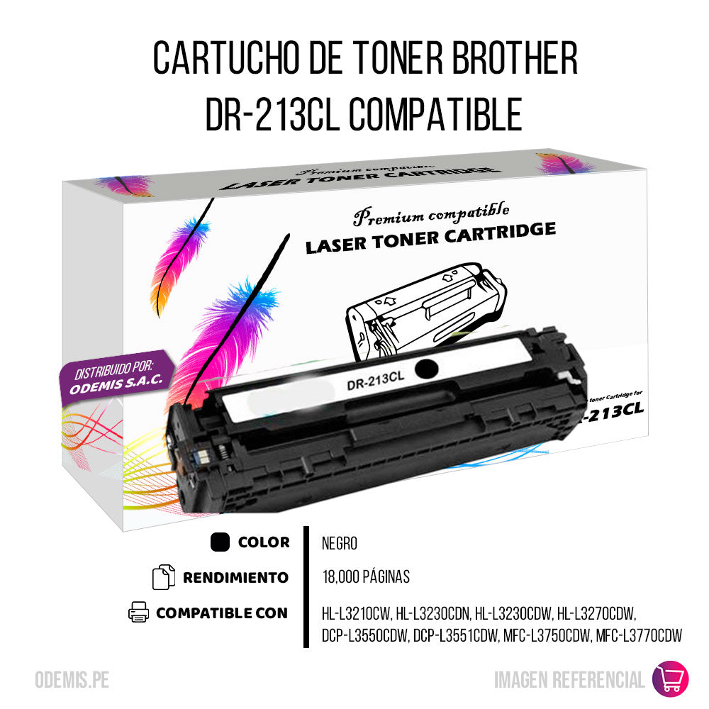 Drum Brother DR-213CL Negro 18K Pág. HL-L3210cw Compatible