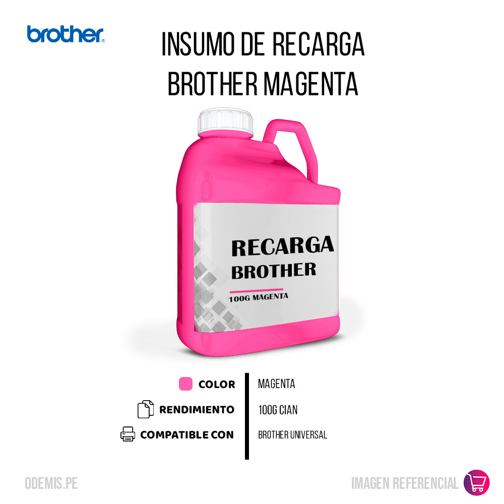 Recarga de Toner Brother Magenta 100g Compatible