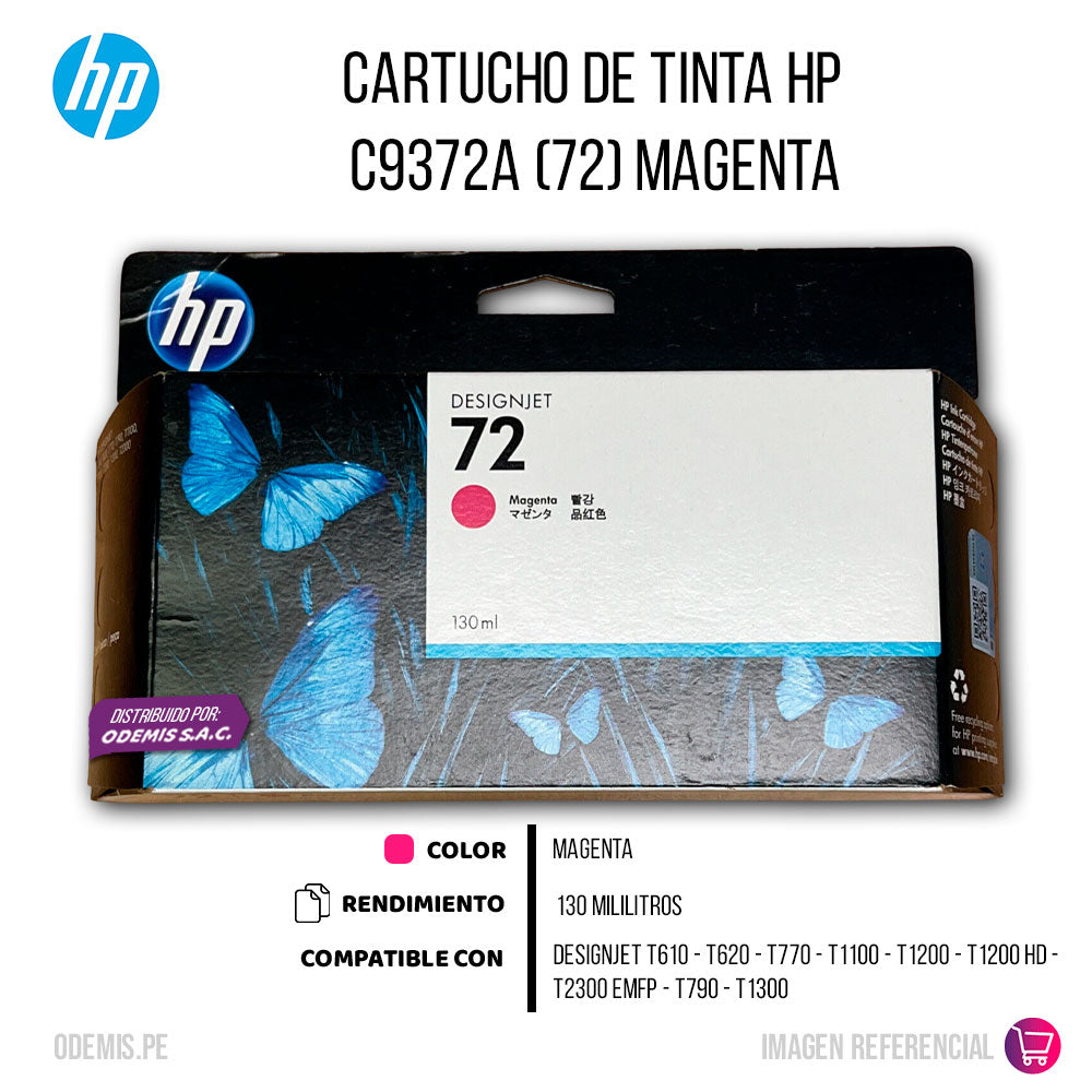 Tinta HP 72 Magenta C9372A 130ml T610, T620 Original