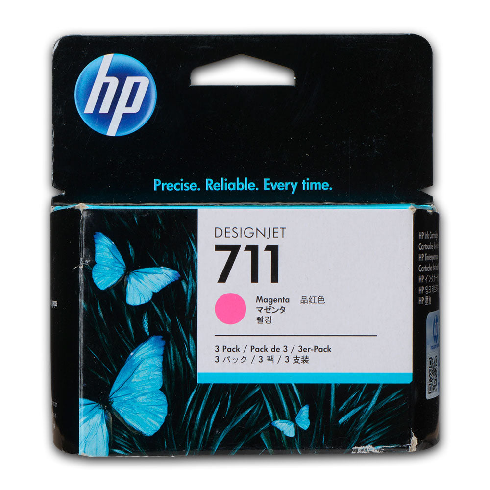 Pack de 3 Tintas HP 711 Magenta CZ135A 29ml T120 Original