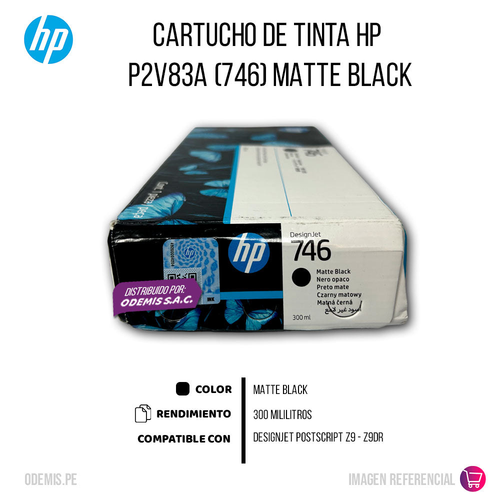 Tinta HP 746 Matte Black P2V83A 300ml Z9, Z9DR Original