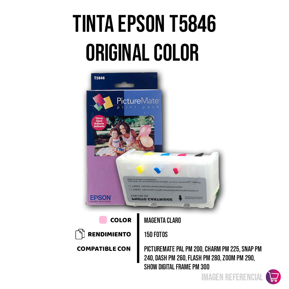 Tinta Epson T5846 Color 150 Fotos PM 200, PM 240 Original