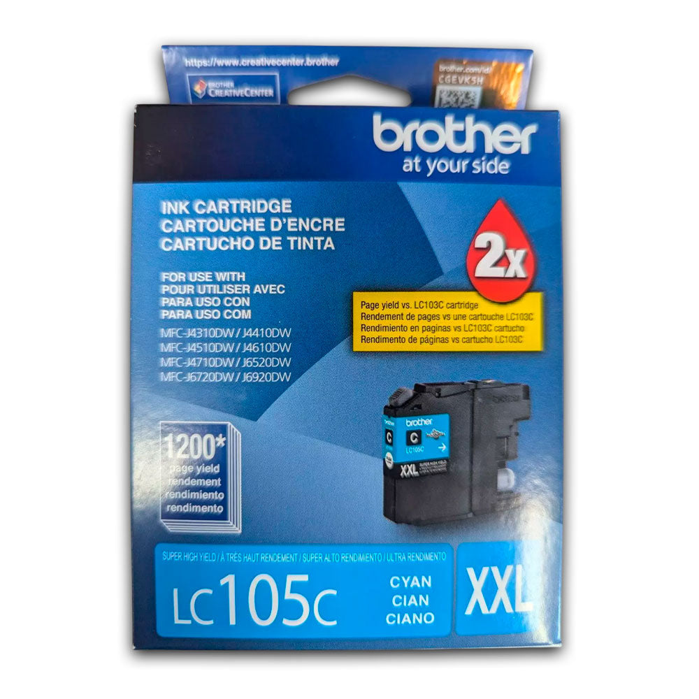 Tinta Brother LC105C Cian 1.2K Pág. MFC-J4510, 4310 Original