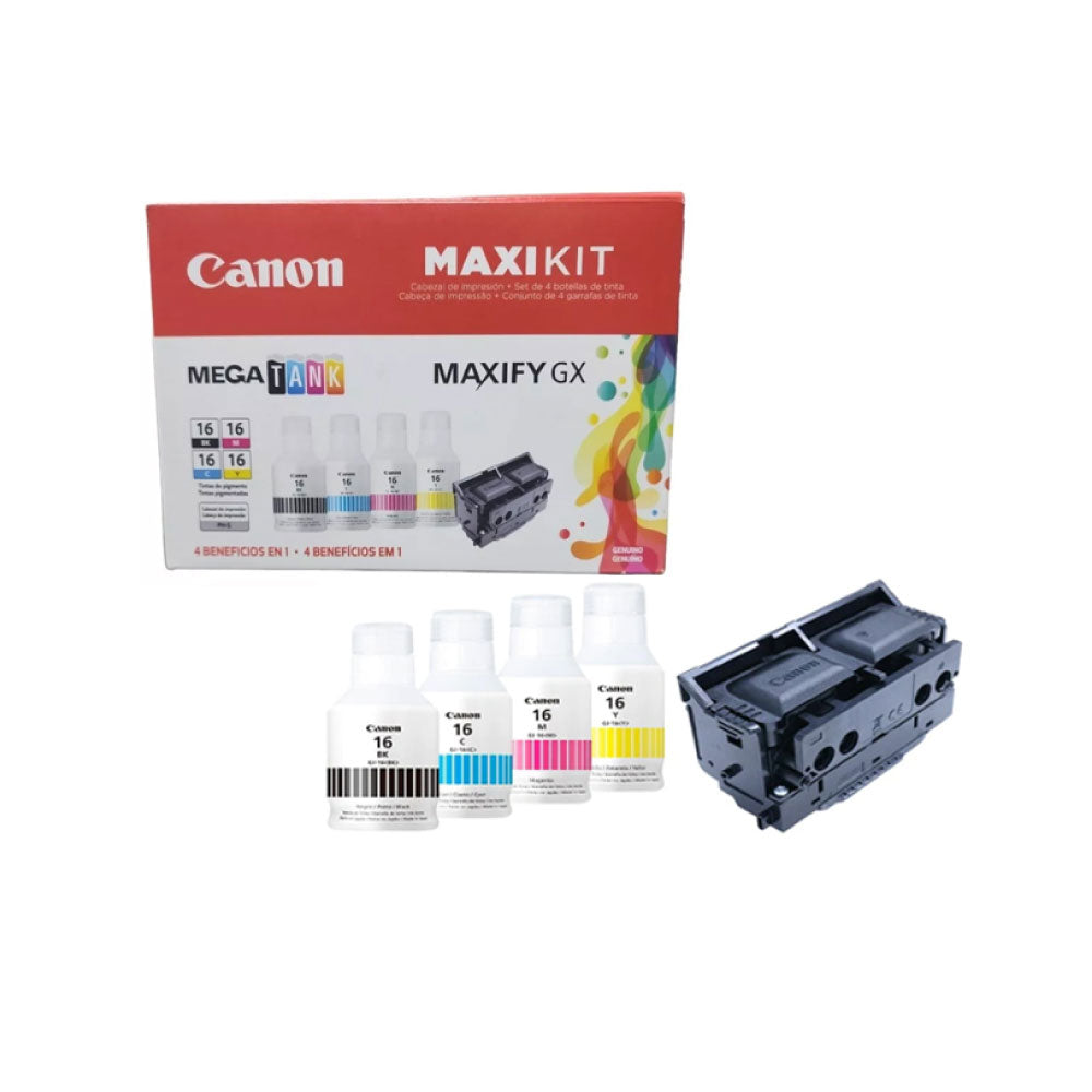 Pack Cabezal PH-S + Kit Tintas Canon GI-16 9K Pág. Original