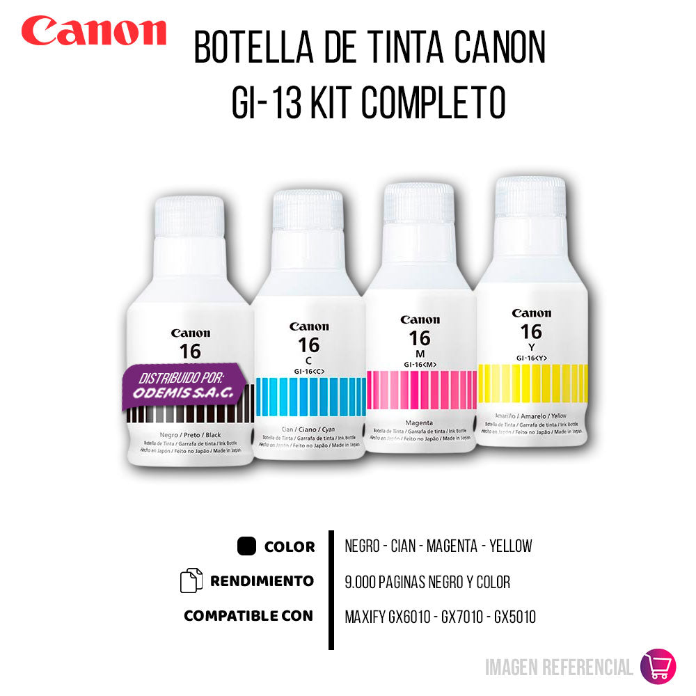 Pack Cabezal PH-S + Kit Tintas Canon GI-16 9K Pág. Original