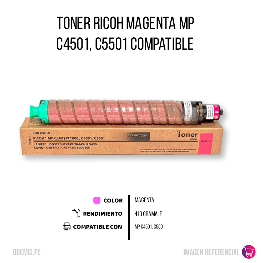 Toner Ricoh MP C4501, C5501 Magenta 410g Compatible