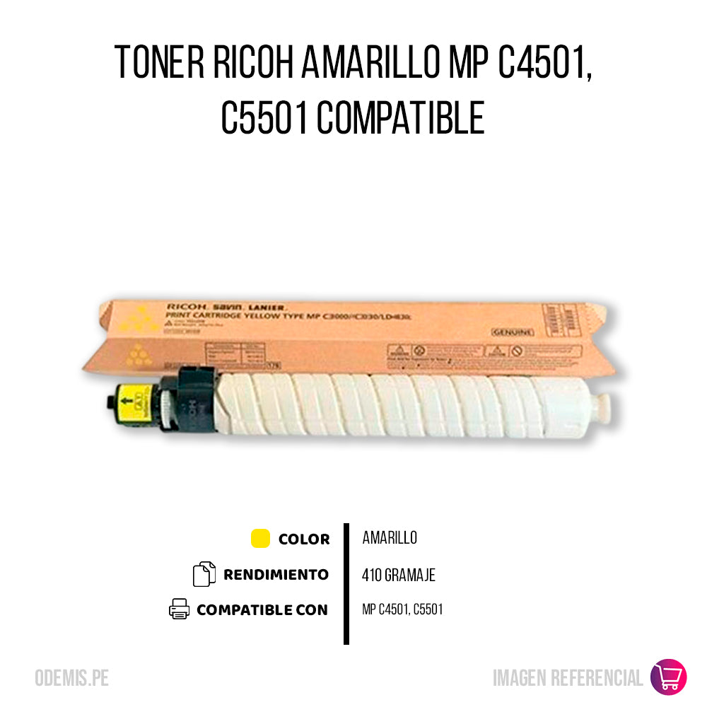 Toner Ricoh MP C4501, C5501 Yellow 410g Compatible