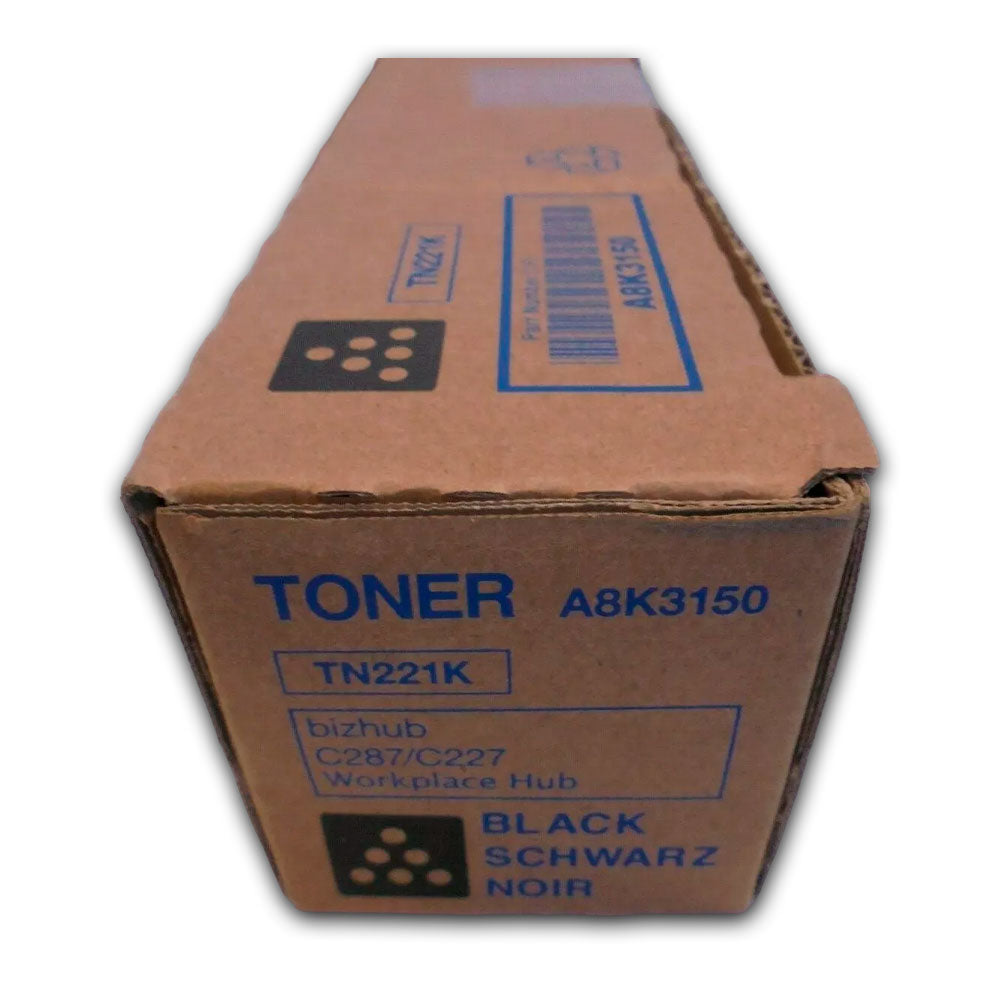 Toner Konica TN-221K Negro A8K3150 24K Pág. C227 Original