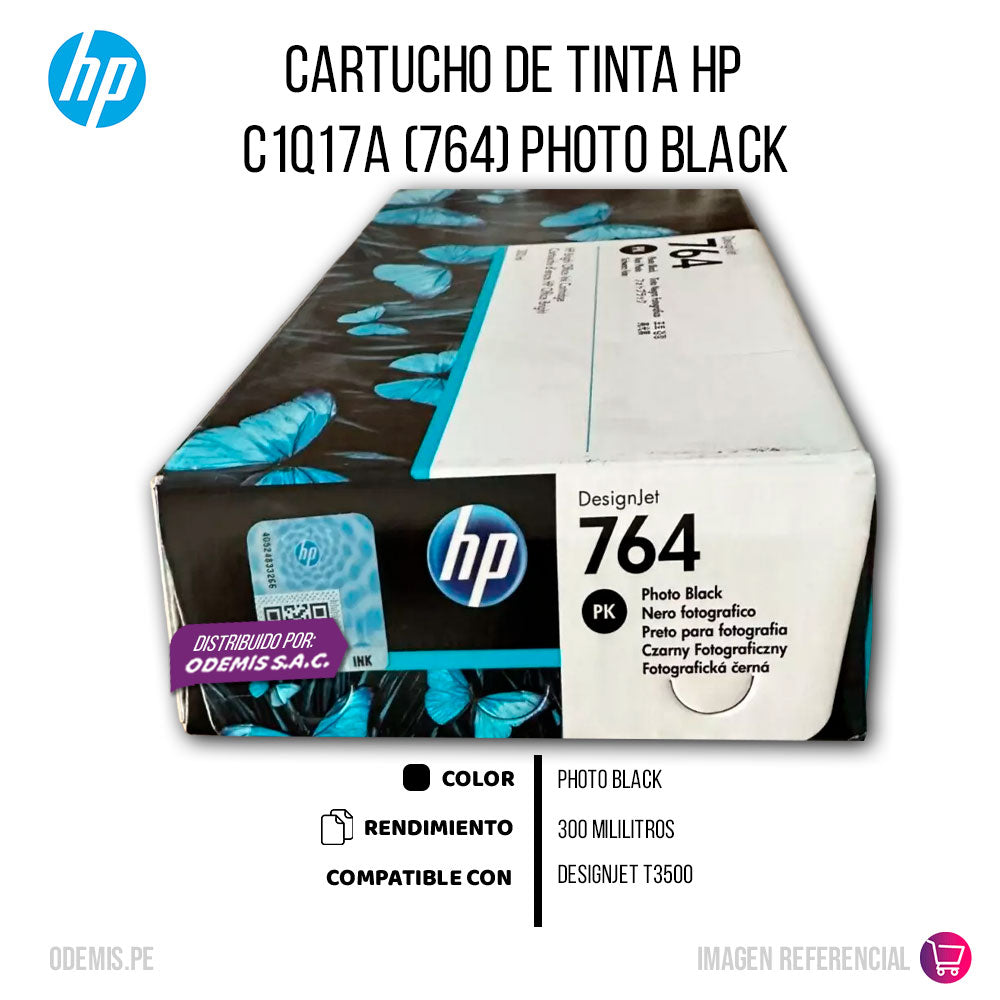 Tinta HP 764A Photo Black C1Q17A 300ml T3500 Original