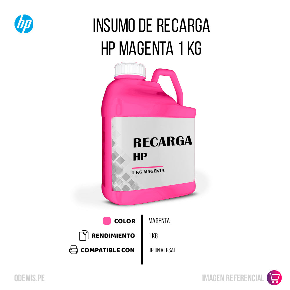 Recarga de Toner HP Magenta 1 Kilo Compatible
