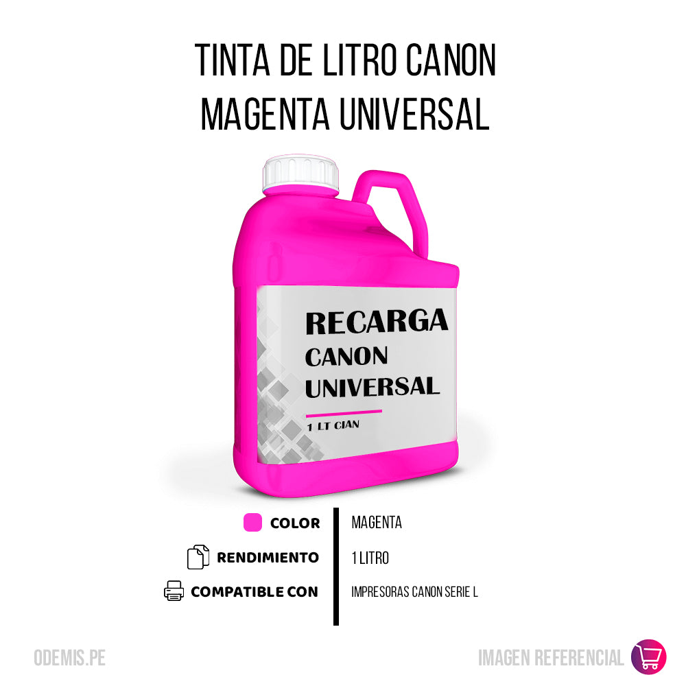 Tinta de Litro para Canon Magenta Compatible