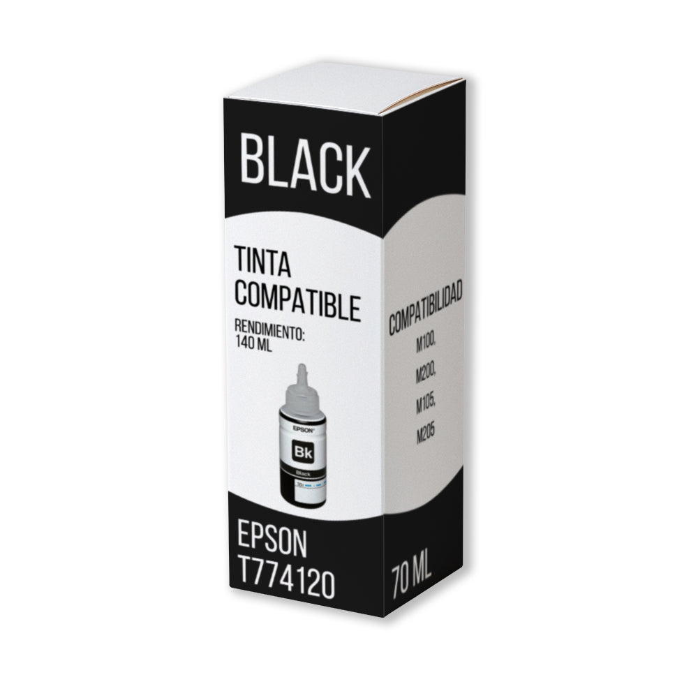 Tinta Epson T774120 Negro 140ml M100, M200 Compatible