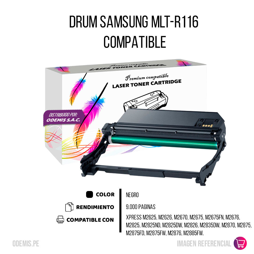 Drum Samsung MLT-R116 Negro 9000 Pág. SL-M2625 Compatible
