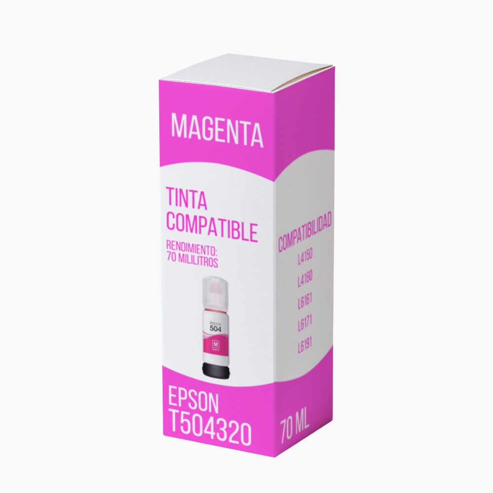Tinta Epson T504320 Magenta 70ml L4150, L4160 Compatible