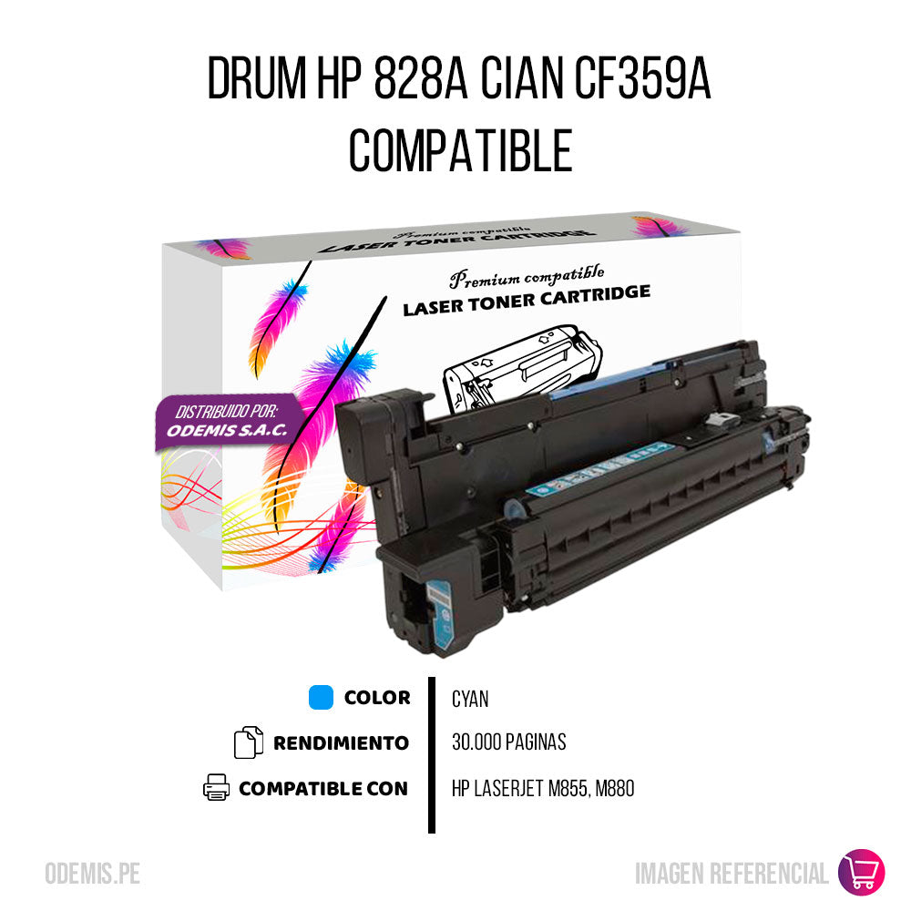 Drum HP 828A Cian CF359A 30.000 Pág. M855, M880 Compatible