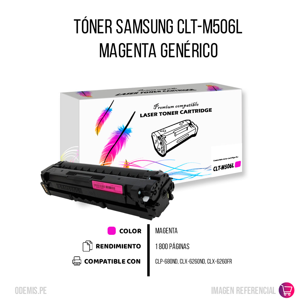 Toner Samsung CLT-M506L Magenta 3.5K Pág. LP-680ND Compatible