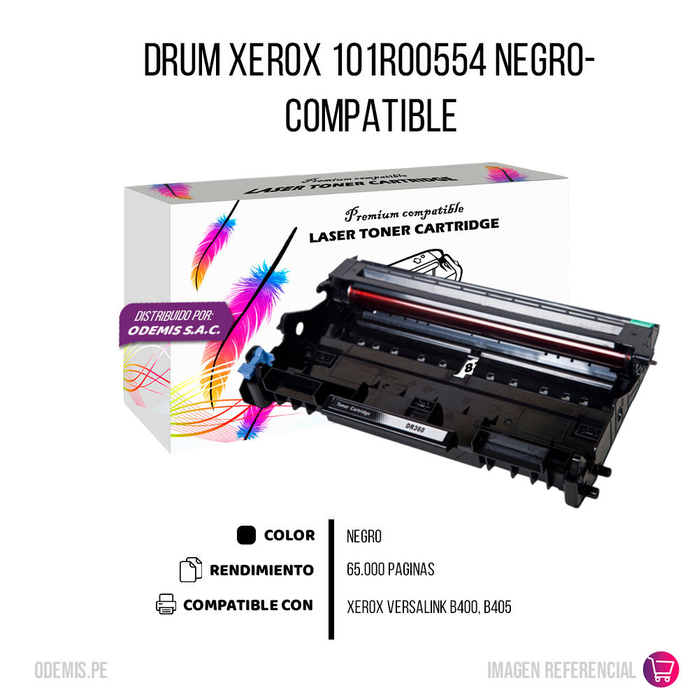 Drum Xerox 101R00554 Negro 65.000 Pág. B400 Compatible