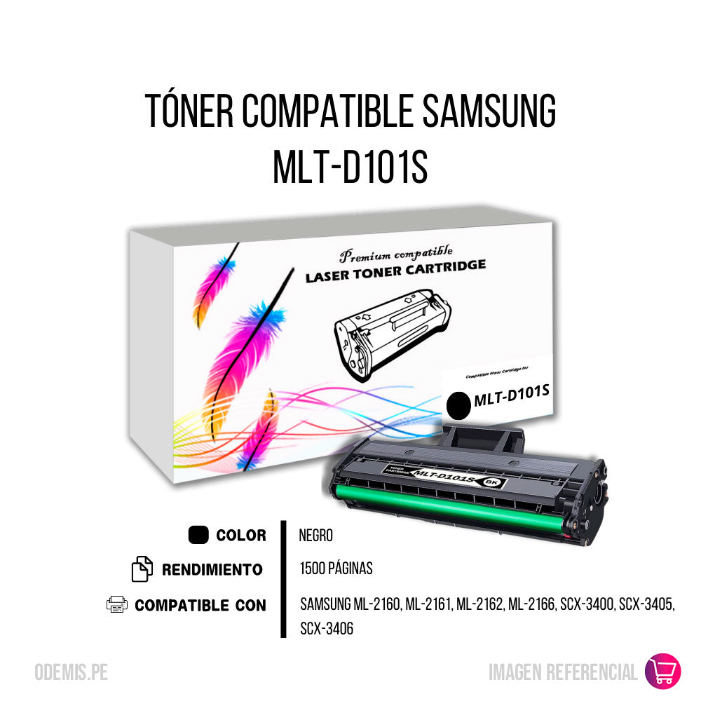 Toner Samsung MLT-D101S Negro 1500 Pág. ML-2160 Compatible