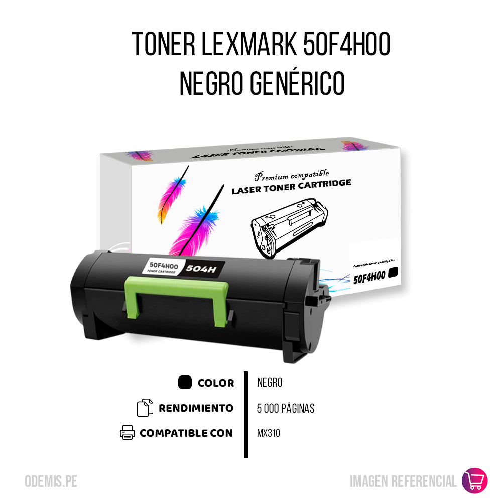 Toner Lexmark 50F4H00 Negro 5K Pág. Ms410Dn Compatible