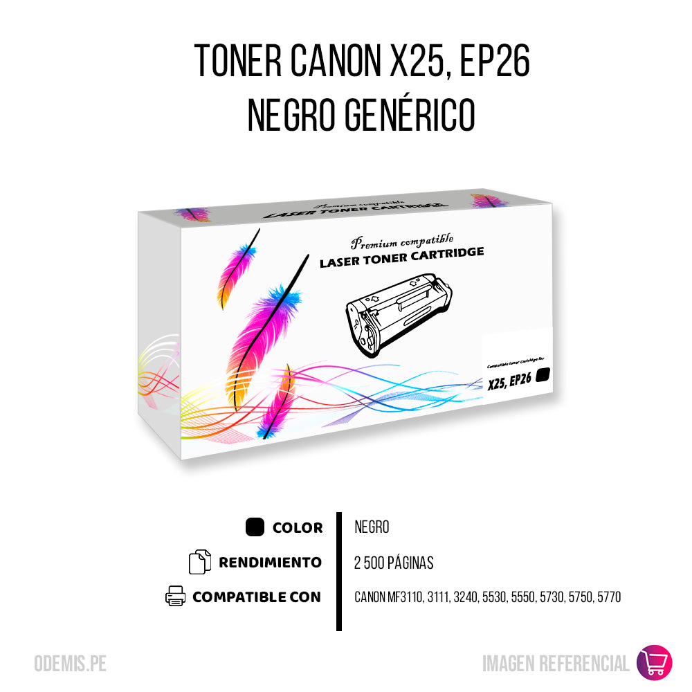 Toner Canon X25, EP26 Negro 2,5K Pág. MF3110 Compatible
