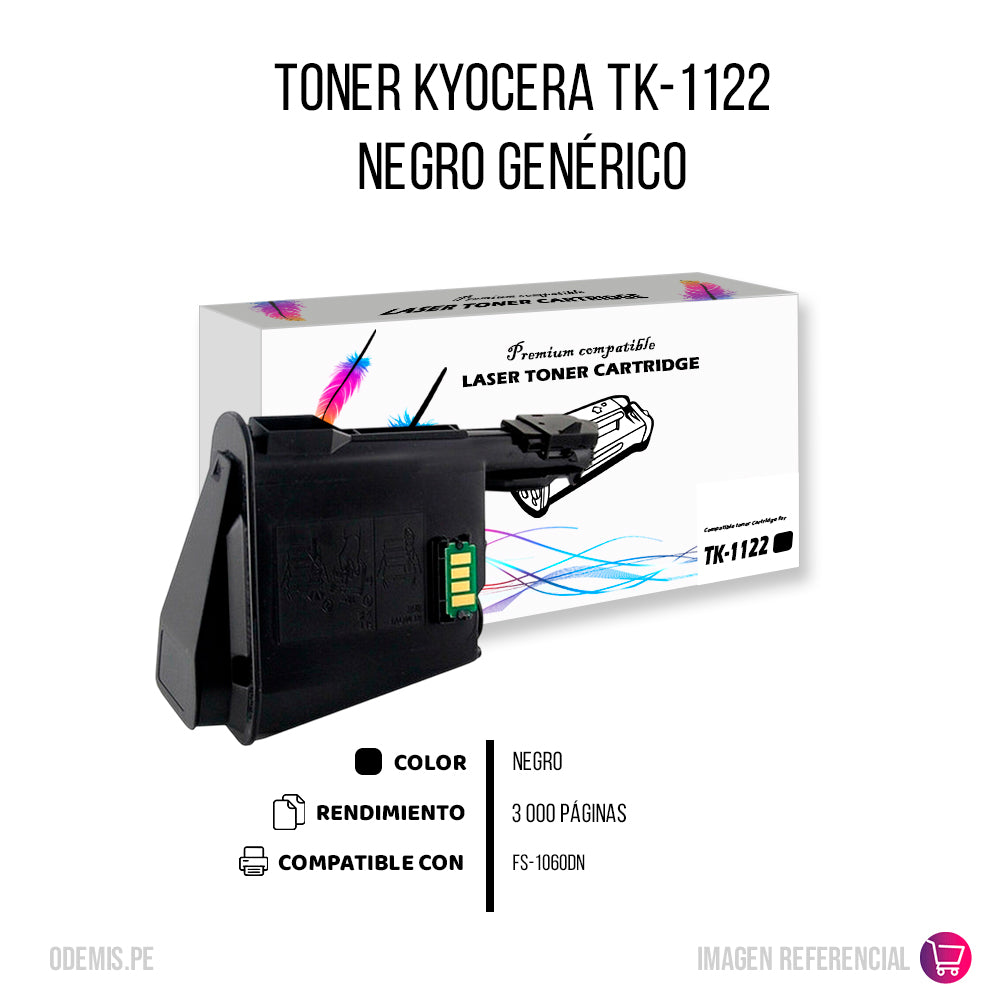 Toner Kyocera TK-1122 Negro 3K Pág. FS-1060 Compatible