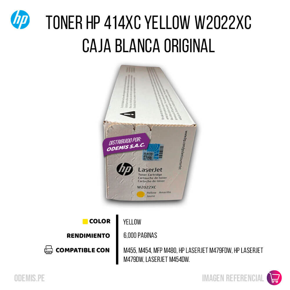 Toner HP 414XC W2022XC Yellow M454, M455, M479, M480 6.000 pag