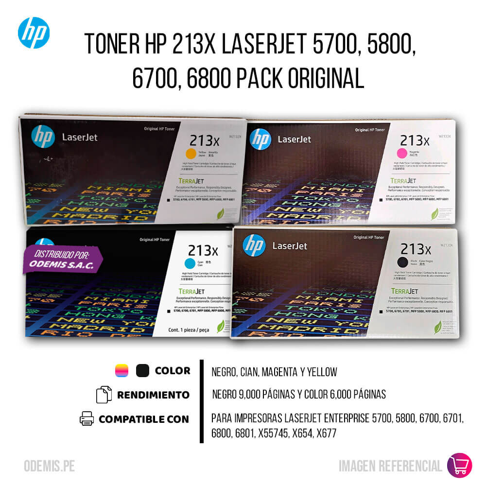 Toner HP 213X LaserJet 5700, 5800, 6700, 6800 Pack Original