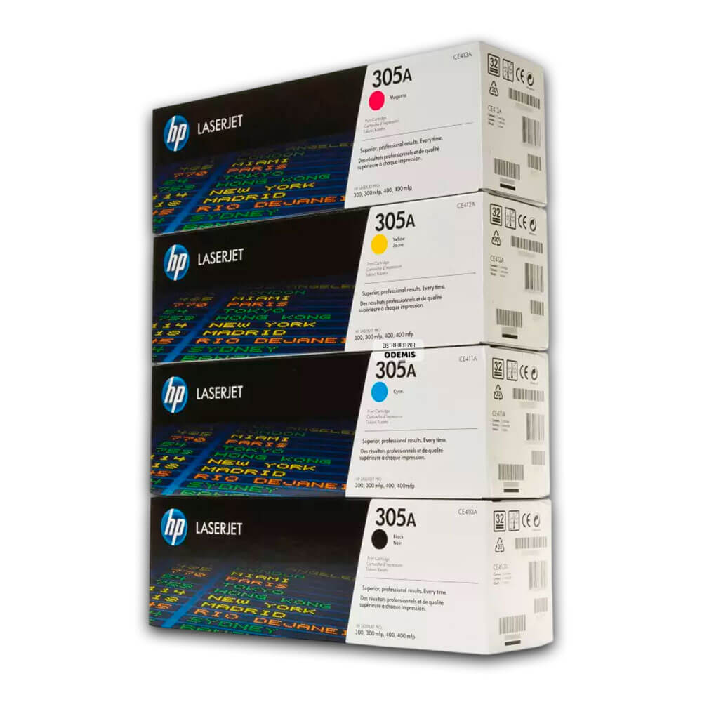 Toner Hp 305A M451dn, M475dn,M375nw Pack Completo Original