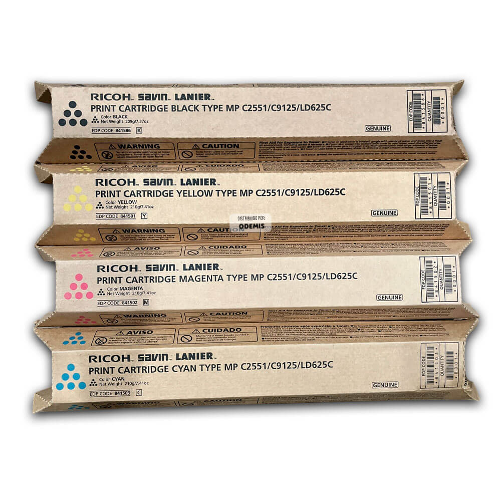 Toner Ricoh MP C2551, MP C2051, LD620 Kit Completo Original