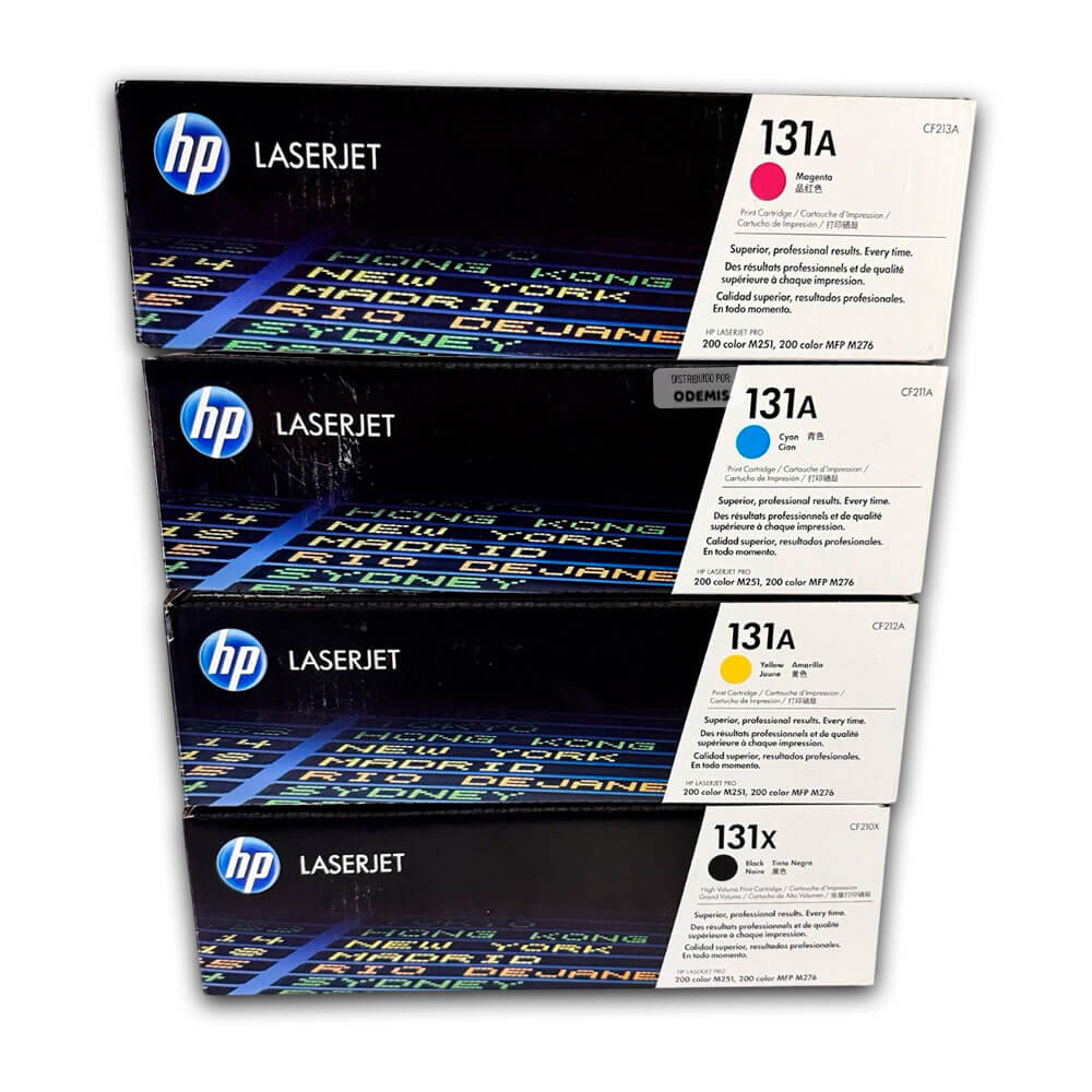 Toner Hp 131X Negro y Colores MFP M276, M251 Pack Completo