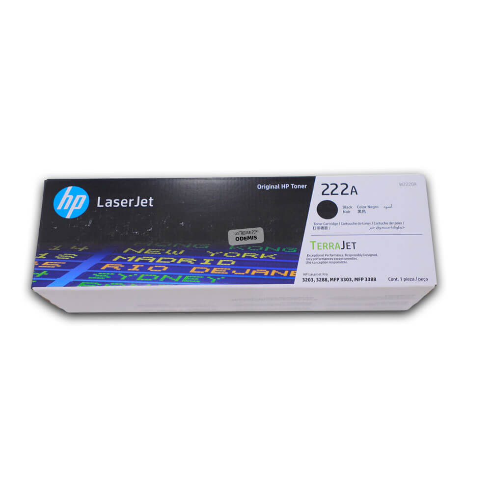 Toner Hp 222A W2220A Negro 3201, 3303, 3388 1,300 pag Original