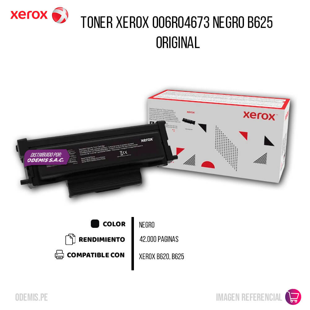 Toner Xerox 006R04673 Negro B620, B625 42.000 Pág Original